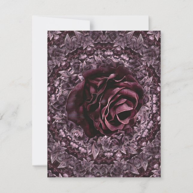 Rose Mandala Dankeskarte (Vorderseite)