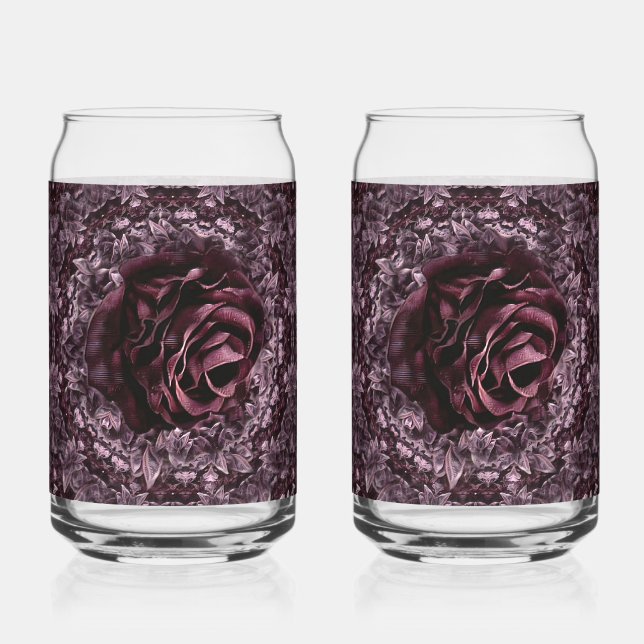 Rose Mandala Dosenglas (Vorderseite)