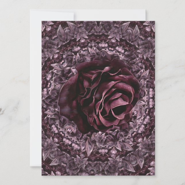 Rose Mandala Einladung (Vorderseite)