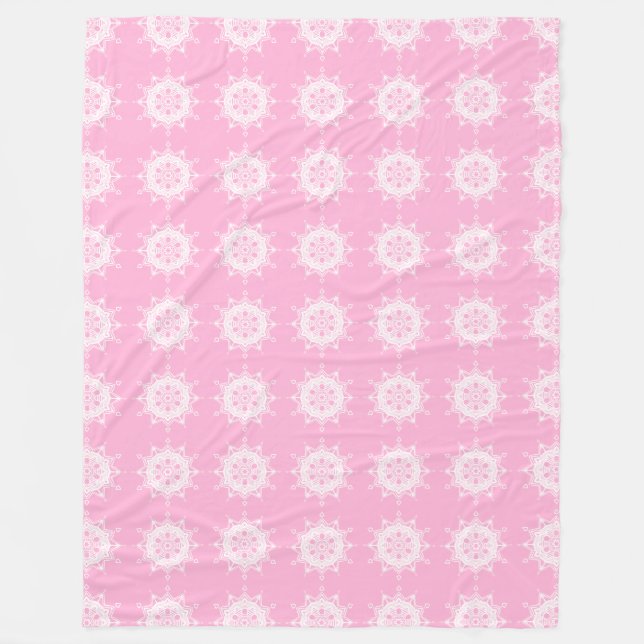 Rose Mandala Fleecedecke (Vorderseite)