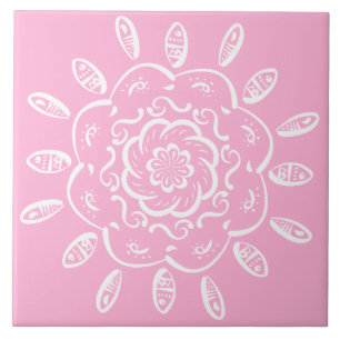 Rose Mandala Fliese