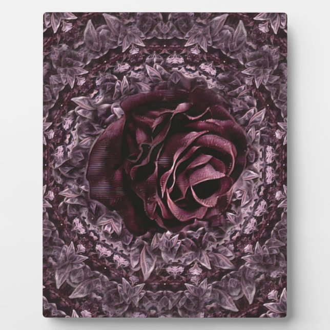 Rose Mandala Fotoplatte (Vorderseite)