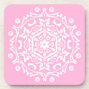 Rose Mandala Getränkeuntersetzer