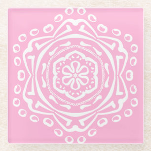 Rose Mandala Glasuntersetzer
