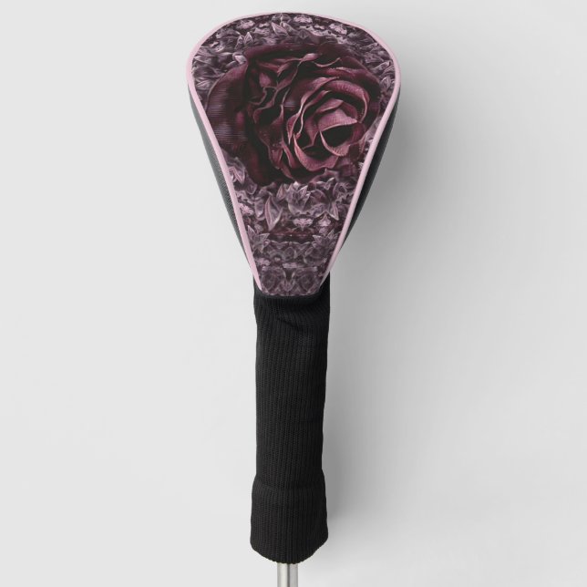 Rose Mandala Golf Headcover (Vorderseite)