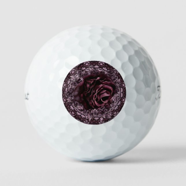 Rose Mandala Golfball (Vorderseite)