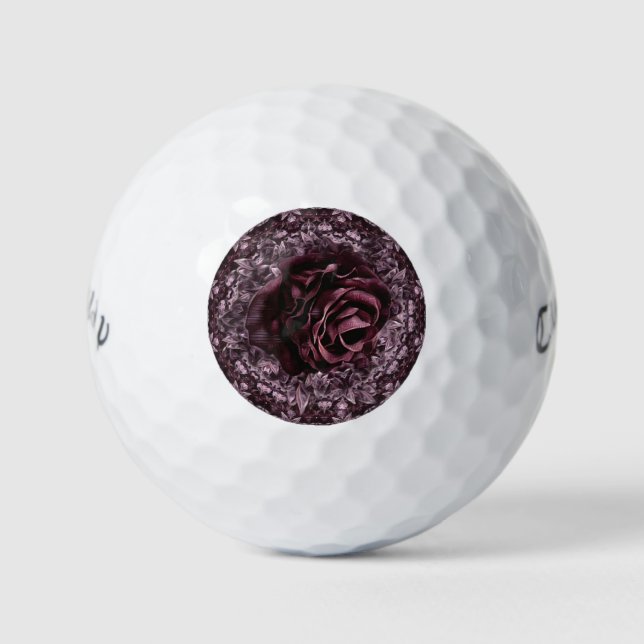Rose Mandala Golfball (Vorderseite)