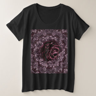 Rose Mandala Große Größe T-Shirt