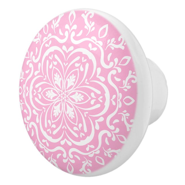Rose Mandala Keramikknauf (Rechts)