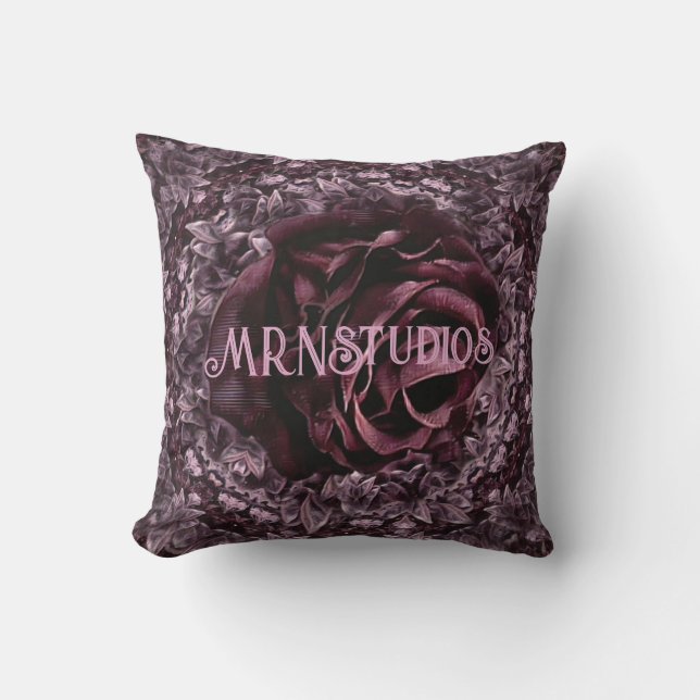 Rose Mandala Kissen (Vorderseite)