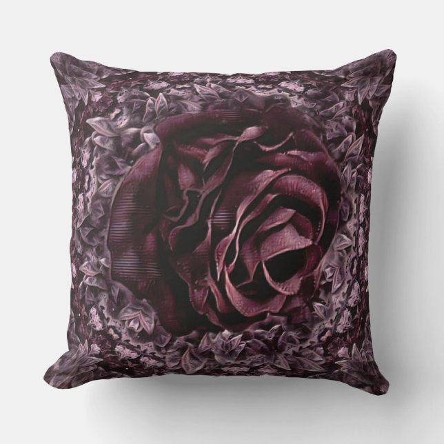 Rose Mandala Kissen (Vorderseite)