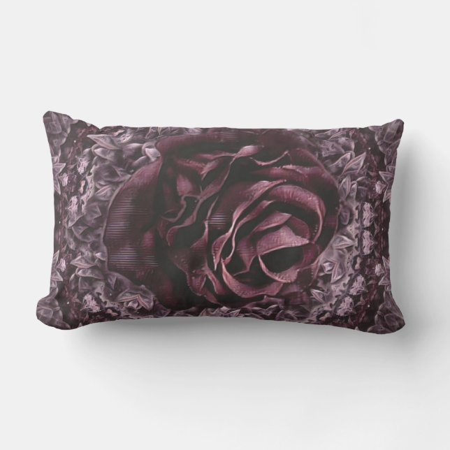 Rose Mandala Kissen Für Draußen (Vorderseite)