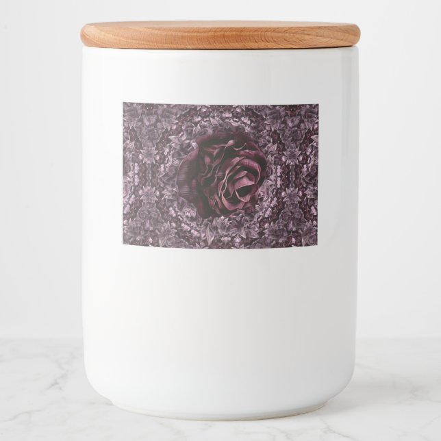 Rose Mandala Lebensmitteletikett (Vorderseite)