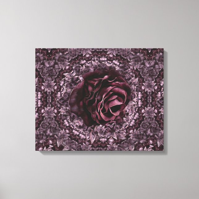 Rose Mandala Leinwanddruck (Vorderseite)