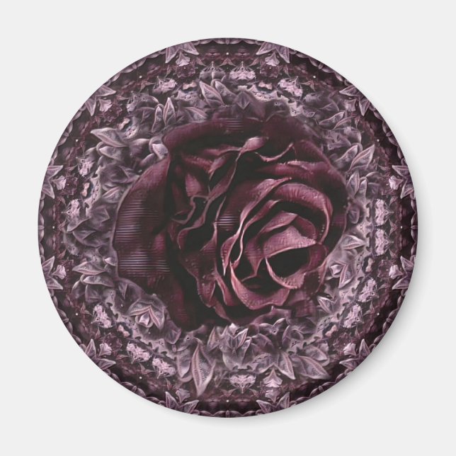 Rose Mandala Magnet (Vorne)