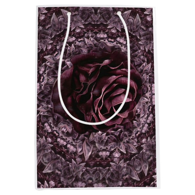 Rose Mandala Mittlere Geschenktüte (Vorderseite)