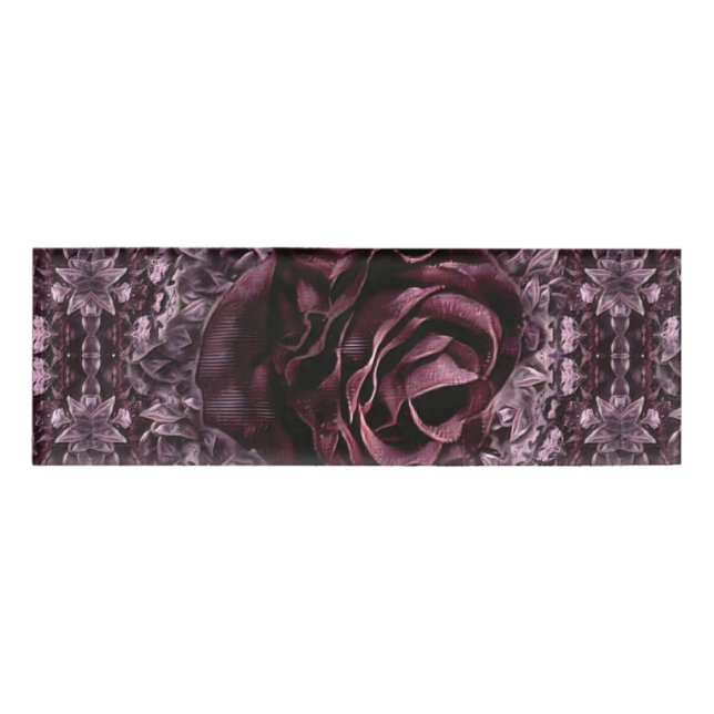 Rose Mandala Namenschild (Vorderseite)