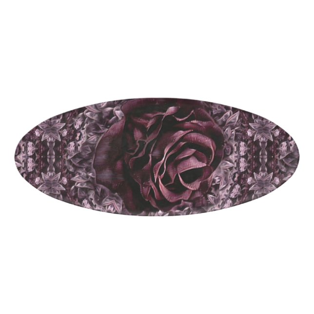Rose Mandala Namenschild (Vorderseite)