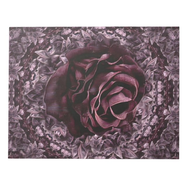 Rose Mandala Notizblock (Vorderseite)