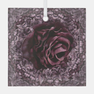 Rose Mandala Ornament Aus Glas