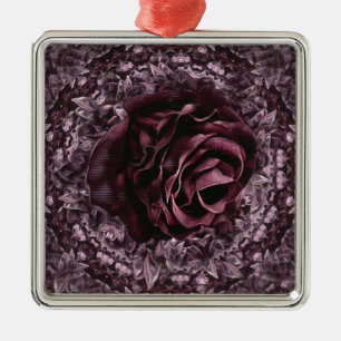 Rose Mandala Ornament Aus Metall