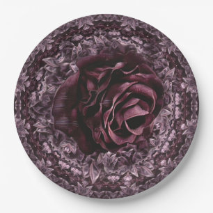 Rose Mandala  Pappteller