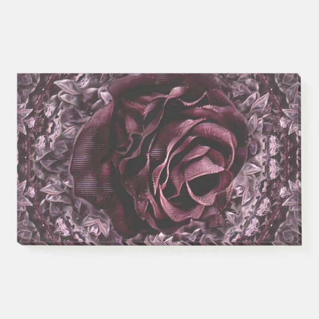 Rose Mandala Post-it Klebezettel (Vorderseite)