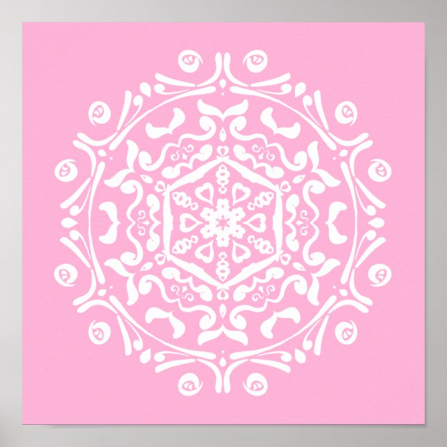 Rose Mandala Poster (Vorne)