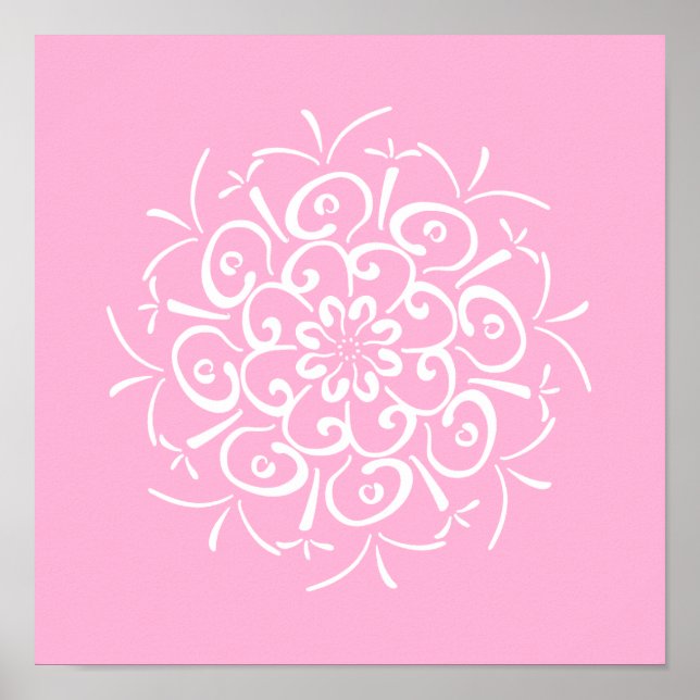 Rose Mandala Poster (Vorne)