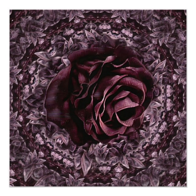 Rose Mandala Poster (Vorderseite)