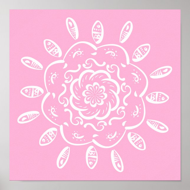 Rose Mandala Poster (Vorne)
