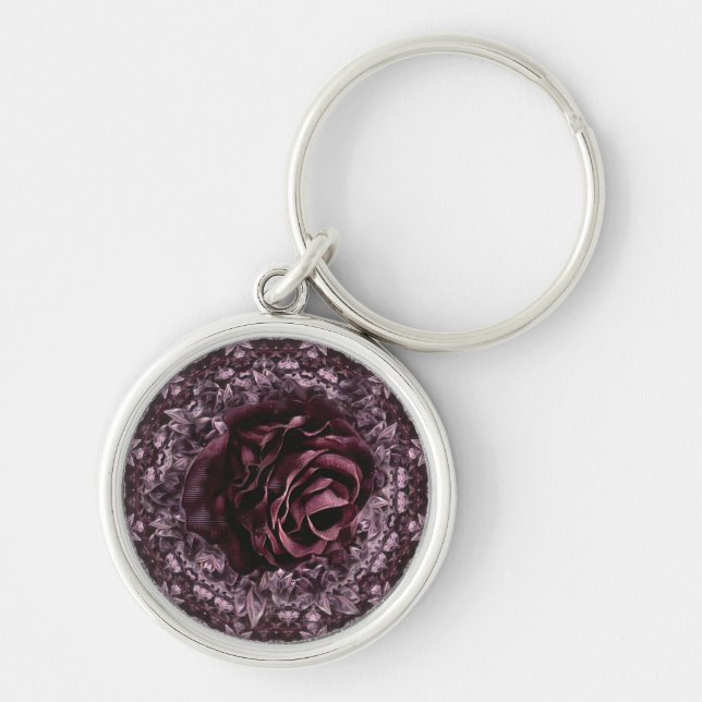 Rose Mandala Schlüsselanhänger (Vorne)