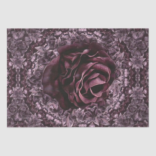 Rose Mandala Seidenpapier (Vorderseite)