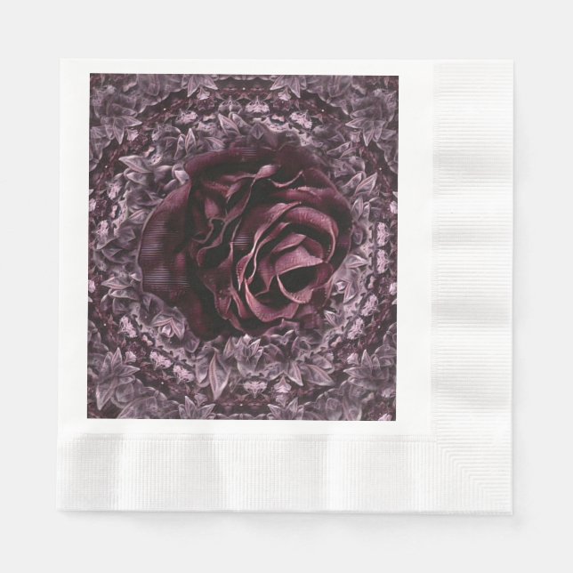 Rose Mandala Serviette (Vorderseite)