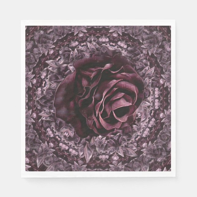 Rose Mandala Serviette (Vorderseite)