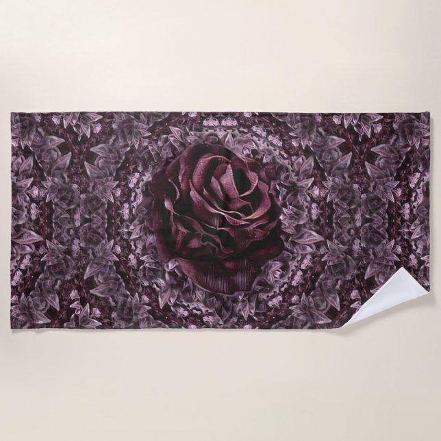 Rose Mandala Strandtuch (Vorderseite)