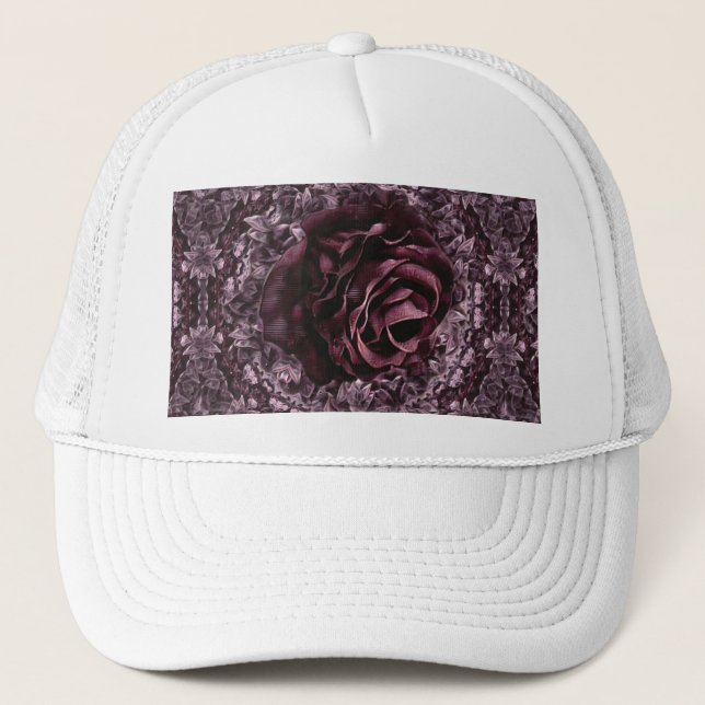 Rose Mandala Truckerkappe (Vorderseite)