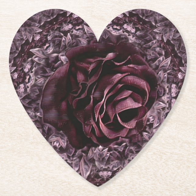 Rose Mandala Untersetzer (Vorderseite)