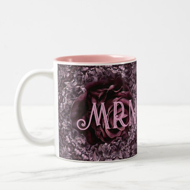 Rose Mandala Zweifarbige Tasse (Links)