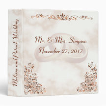 Rose Marble Gold Rings Elegante Wedding Album Bind