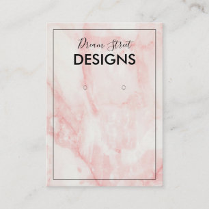 Rose Marble Ohrring Display Card Visitenkarte