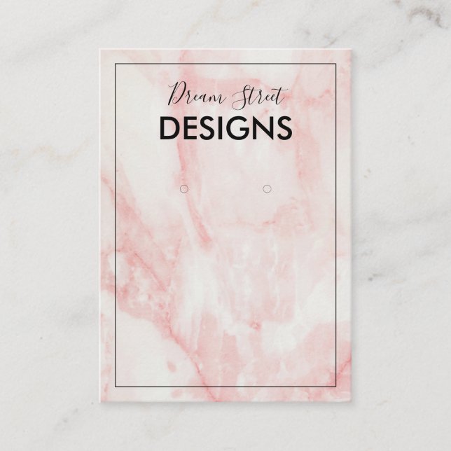 Rose Marble Ohrring Display Card Visitenkarte (Vorderseite)