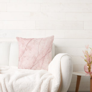 Rose Marble Organic Dusty Rose Rouge  Kissen
