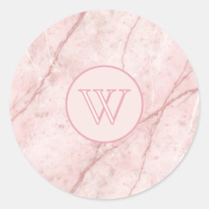 Rose Marble Organic Dusty Rose Rouge Runder Aufkleber