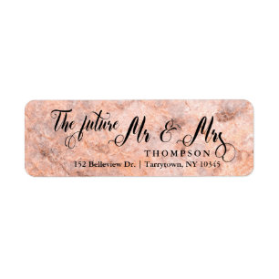 Rose Marble Script The Future Mr. und Mrs.
