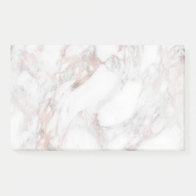 Rose Marble Trendy Template Eleganter Hintergrund Post-it Klebezettel (Vorderseite)