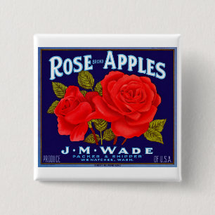 Rose-Markenäpfel Button