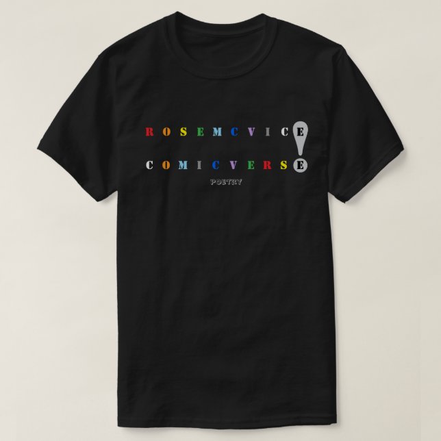 Rose McVice - Komischer Vers T-Shirt (Design vorne)