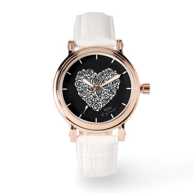 Rose Meines Herzens Armbanduhr (Vorderseite)