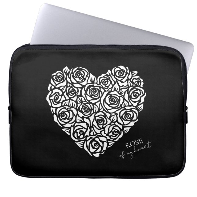 Rose Meines Herzens Laptopschutzhülle (Vorderseite)